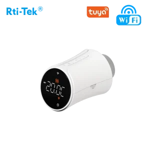 Wi-Fi Smart LED Thermostatic Radiator Valve TRV Anti-flammable PC Easy Installation Modern Apartment