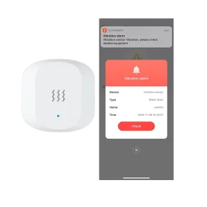 Wi-Fi Wireless Indoor ABS Vibration Sensor Smart Home Alarm System with Versatile Movement Detection and Smart Life APP