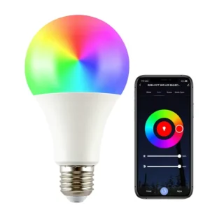 Wi-Fi Smart LED RGB E27 Light Bulb Compatible with Alexa and Google Assistant, 110V/220V, with Smart Life App