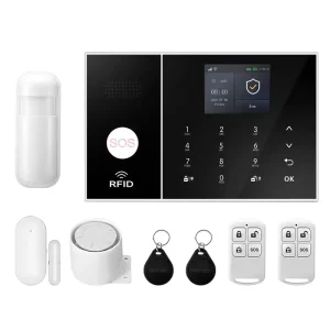 WiFi 4G Tuya Smart Life Home Alarm Security System Kit Alexa Automation ABS Material 10m Detection Door Motion Sensor SOS