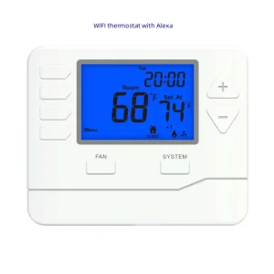 WiFi 5.0GHz Smart Life Conventional 24V 7 Day Programmable 2H 2C Thermostat for HVAC System