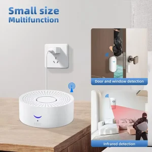 WiFi Alarm Gateway Kit 433MHz Wireless Home Security Burglar System Support Add More PIR / Door Sensors Smart Alarm Set
