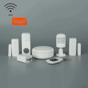 WiFi Alarm System Smart Home Security Kit with PIR Motion Sensor Door Window Contact Sensor Doorbell and Remote Control