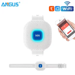 WiFi Bracelet Waterproof Safety SOS Alert Elderly Fall Alarm Smart Panic Call Button Emergency Alert Watch for Elderly Home