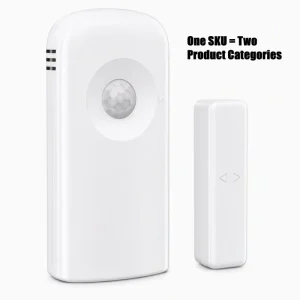WiFi Dual Sensor PIR + Door Contact Motion & Entry Detector Smart Home Automation Security Sensor
