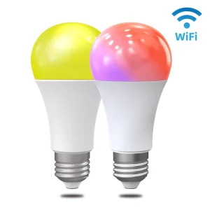 Smart WiFi Light Bulb E26 E27 Multicolor Dimmable LED Bulb with Voice Control