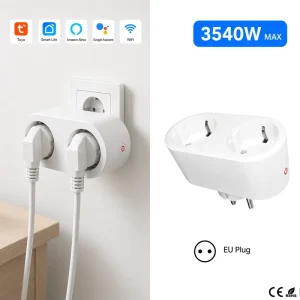 WiFi EU 16A 3450W Power Monitoring Dual Smart Socket for CE Certified Supply Chain Integration