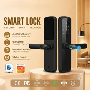 WiFi Fingerprint Digital Password Lock Apartment Home Room Cerraduras Inteligentes Security Wooden Door Lock Smart