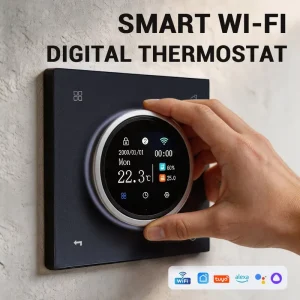 WiFi Floor Heating Thermostat 220V Compatible 7 Language Multilingual Support Intelligent Scheduling for Apartment Home Use