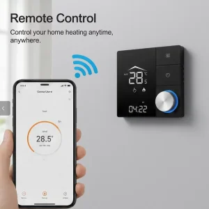 WiFi Heating Controller for Boiler Floor Heating APP Remote Control NTC ±1°C Child Lock Energy Saving LED Display