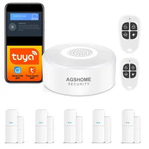 WiFi Home Smart Alarm Security System Kit ABS Material Smart App Wireless Motion Detector Door Window Sensor Siren