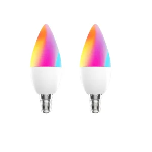 Smart WiFi LED Bulb, E14, RGB, 2700–6500K, C + W, 4.5W, Dimmable