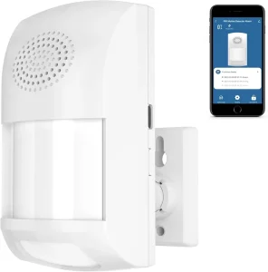 WiFi Motion Sensor Alarm Smart PIR Motion Detector with 4 Alarm Modes Tuya Smart App Control ABS Material Home Security System