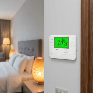 WiFi Programmable Thermostat 24V Single Stage Heating Cooling, Smart Phone App & Alexa Control for Home AC Furnace