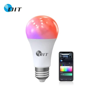 WiFi RGB Color-Changing LED Bulb for Smart Homes, App-Controlled Dimmable Smart Light