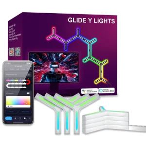 WiFi RGB Smart Wall Lamp Y Shaped Gaming Atmosphere LED Light With App Control For Bathroom DIY