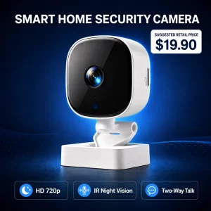 WiFi Security Camera 720p Indoor Home Camera Night Vision Two Way Audio Phone App Compact