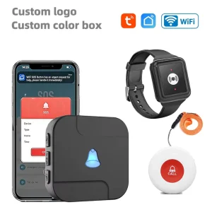 WiFi Smart Calling System Pagers Magnetic Charging Button Wrist 300ft Wireless Distance Elderly Care Products