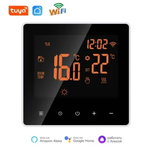 WiFi Smart Digital Programmable LCD Screen Wall Mounted Under Floor Electric Heating Temperature Controller Thermostat