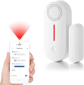 WiFi Smart Door/Window Sensor with Home Alarm Wireless Remote Monitoring Alexa Google Home Support App Notifications