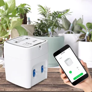 WiFi Smart Dual Pump Automatic Plant Watering System 20 Plants Remote Control Irrigation Device for Balcony Garden Potted Plants