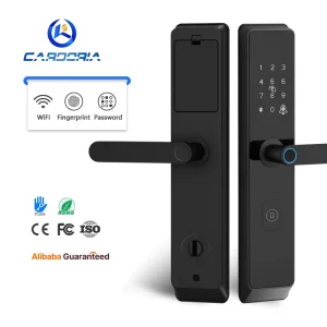 WiFi Smart Fingerprint Lock Tuya APP C Grade Cylinder Digital Electronic Door Lock for Aluminum Alloy Doors