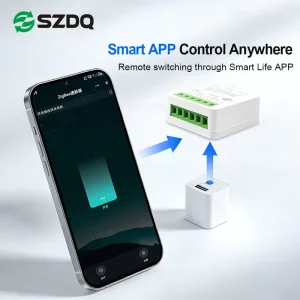 WiFi Smart Home System 16A Wall Switch Module with Google Home & Alexa Support