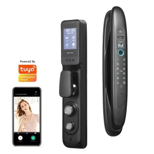 WiFi Smart Key Lock Fingerprint Face Recognition Biometric Anti-Theft Wooden Bell Zinc Alloy Anti-Criminal Features for Aluminum