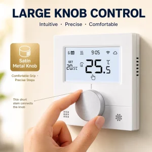 WiFi Smart LCD Thermostat Hydronic Floor Heating Controller Battery Powered Flame Retardant PC+ABS Wall Mounted Boiler Room