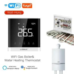 WiFi Smart LCD Wall Hung Gas Boiler Thermostat Water Underfloor Heating Temperature Controller Smart Life Tuya App Control