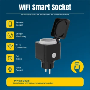 WiFi Smart Plug Waterproof 16A Socket WiFi Outlet EU Electric Power Zigbee Wifi Socket
