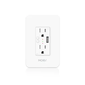 WiFi Smart Power Wall Socket with Outlets 15 Amp Divided Control, Tuya APP Remote with Alexa and Google Home, No Hub