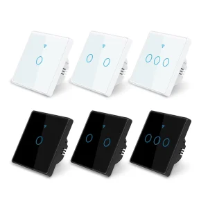 WiFi Smart Switch EU Light Wall Touch Switch 220V Need Neutral Wire Smart Life Work with Voice Control