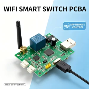 WiFi Smart Switch PCBA Board Home Wireless Relay Module APP Remote Control Smart Breaker PCBA for Home Automation