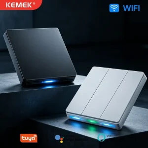 WiFi Smart Switch with 1 2 3 4 Gang Control for EU Standard Home Smart Push Button Wall Light Switch