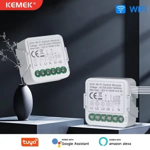 WiFi Smart Switch with 1 2 3 4 Gang Control for Tuya Smart Life System Home Smart Light Switch Module