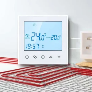 WiFi Smart Thermostat 5/2 Programmable Heating Cooling System PEX for Hotel Use Mobile Phone Control LED Display