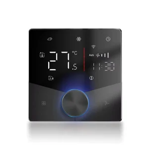 WiFi Smart Thermostat Home Use Modern Design Programmable Room Thermostat BMS FCU Systems ABS Material Heating Square Shape HVAC