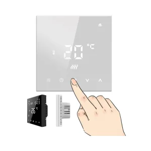 WiFi Smart Thermostat for Electric Floor Heating Modern Design with Precise LCD Display ABS Housing