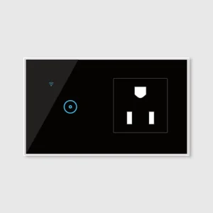 WiFi Smart US Standard Socket Plug with 1 2 3 Gang LED Light Touch Switch APP Control Work Electronic Component
