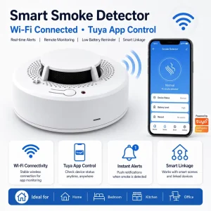 WiFi Smart Wireless Smoke Detector Smoke Alarm Security Alarm System OEM Smart Model