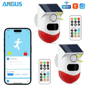 WiFi Solar Siren Outdoor Wireless PIR Anti Theft Alarm Security Light Smart Motion Sensor Solar Alarm With Remote APP