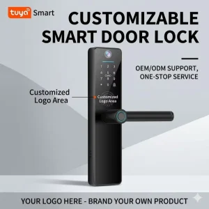 WiFi Tuya Smart Door Lock with Camera Visual Intercom Digital Fingerprint Deadbolt Electronic Rim Lock Home Security Apartment
