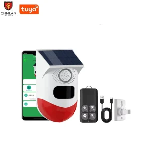 WiFi Tuya Smart Life PIR Solar Wireless Siren Outdoor Waterproof Rotating Camera 360 Degree House Alarm System Home Security