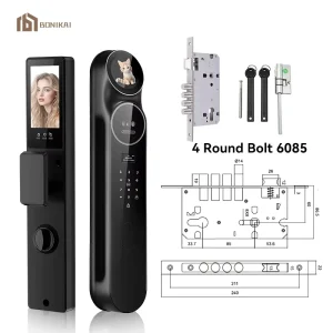 WiFi Video Intercom Door Lock Dynamic Display Cat-Eye Camera IP65 Waterproof Smart Lock 6085 Aluminum Door Steel Home Office