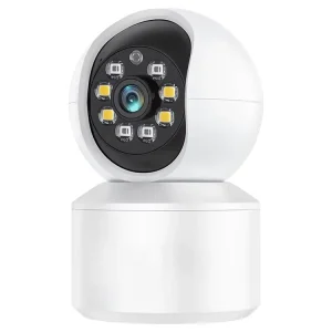 WiFi Wireless Pan Tilt Dome Camera Two-way Voice Call Built-in Siren Memory Card Data Remotely Viewable Phone Baby Monitoring Camera