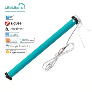 WiFi ZigBee Matter Wired Smart Electric Tubular Motor for Roller Blinds Window Shades Smart Curtain