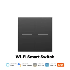 WiFi Zigbee Glass EU Standard Light Switch 1 2 3 4 Gang Touch Switches with Timing & Voice Control
