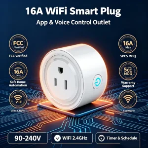 WiFi Zigbee Smart Power Socket with Timer and Monitor Compatible with Alexa and Google Home