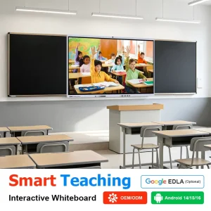 WiFi6 Android15 EDLA 8GB+128GB Smart Board Interactive Whiteboard Interactive Flat Panel for Education and Business